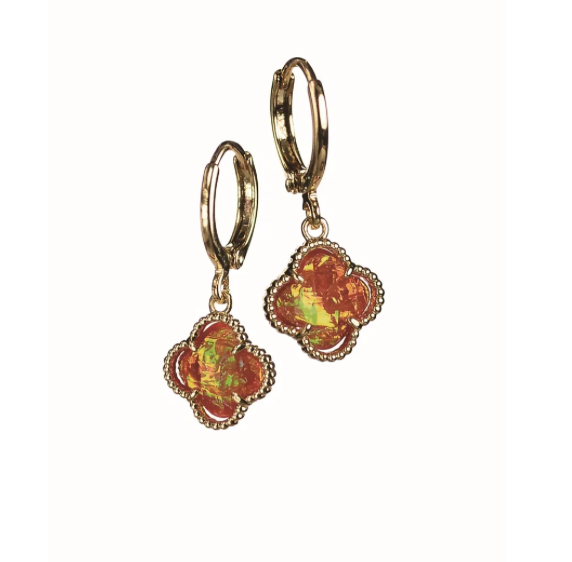 Byzantine Style Mini Cross Hoop Earrings