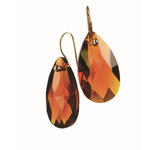 Facetted Teardrop on Fish Hook Earrings