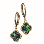 Byzantine Style Mini Cross Hoop Earrings