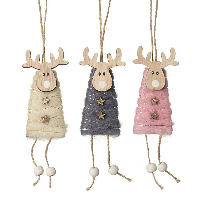 Wooden Hanging Reindeer