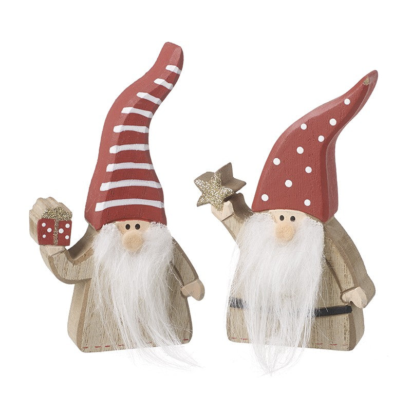 Small Wooden Santa Gnomes