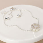 Silver plated triple strand crystal bracelet (Copy)