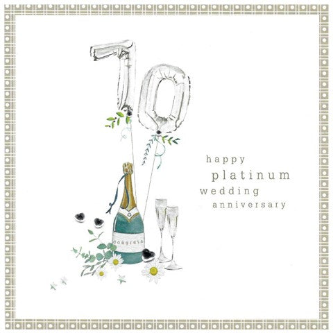 Platinum Wedding Anniversary Card
