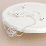 Silver plated triple strand crystal bracelet (Copy)