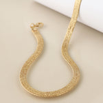Golden liquid chain necklace