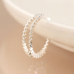 Silver plated concertina hoop earrings