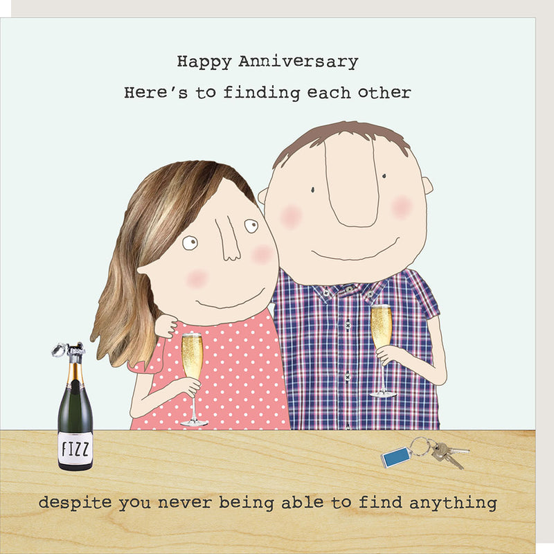 Wedding Anniversary and Penblwydd Priodas Greeting Card