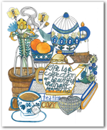 Teatime Memories by Sharon Nullmeyer aka Nullsie Greeting Card
