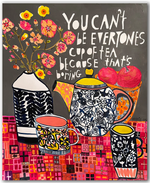 Cup of Tea by Sharon Nullmeyer aka Nullsie Greeting Card