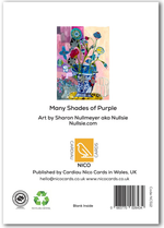 Many Shades of Purple by Sharon Nullmeyer aka Nullsie Greeting Card