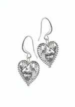Cookie heart drop earrings