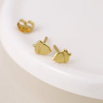 Gold plated silver acorn stud earrings
