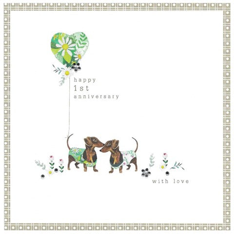 1st Wedding Anniversary Card