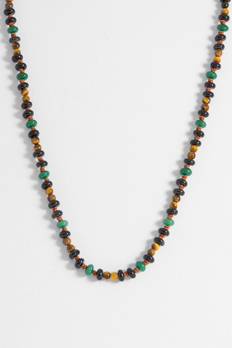 Men's Gemstone Knotted Necklace