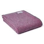 Tweedmill Twill Pink & Slate Throw
