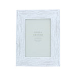 White Wash Beaded Resin Photo Frame