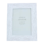White Wash Beaded Resin Photo Frame
