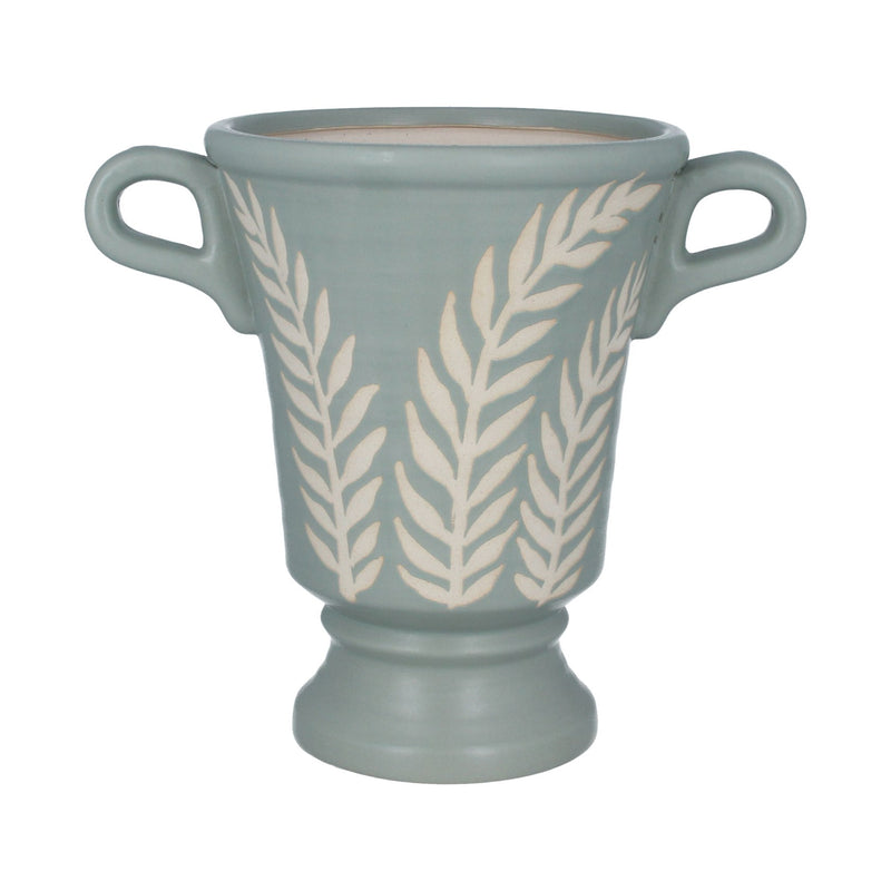 Duck Egg Laurel Ceramic Dec. Urn Orn, Sml