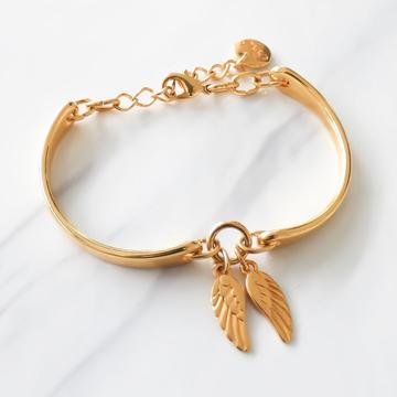 Brangle With Twin Angel Wing Charms
