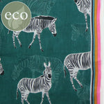 Zebra print scarf coloured border