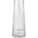 Tall Clear Ripple Vase