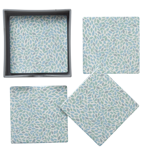 Aqua mosaic coasters