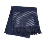 Stiched Blue Blanket Throw