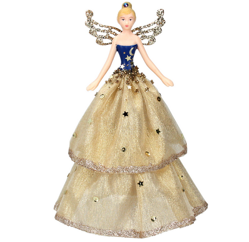 Blue and Gold Starlight Fairy Tree Topper