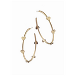 Hula Hoop Earrings with Hearts