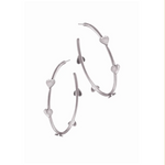 Hula Hoop Earrings with Hearts