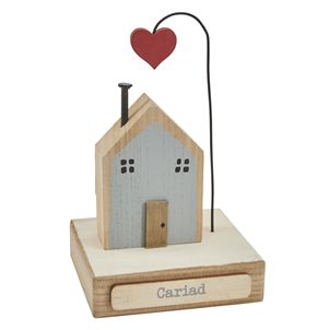 Wooden Cariad House Decoration
