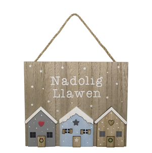 Welsh Nadolig Llawen Christmas Houses Hanging