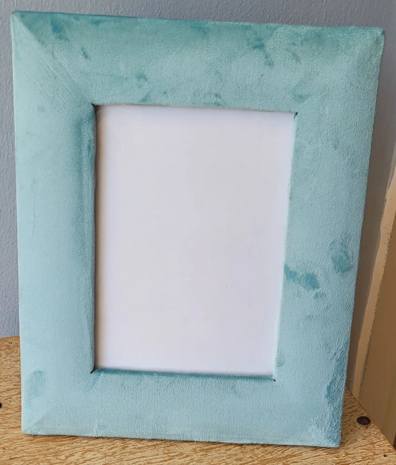 Velvet duck egg blue photograph frame
