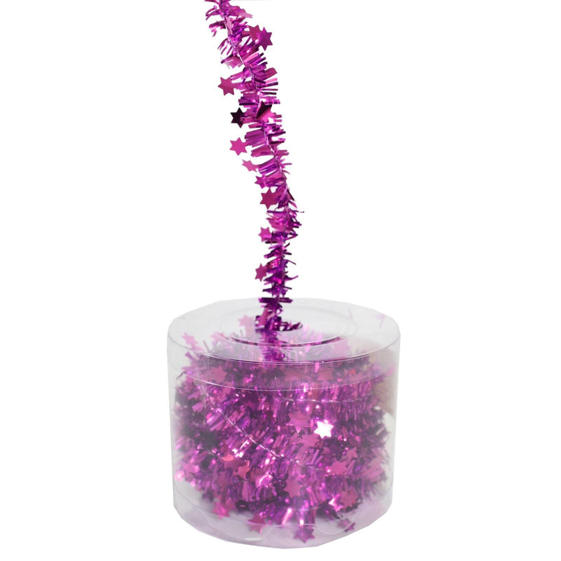 Purple foil garland