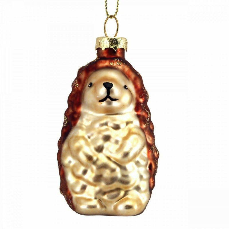 Painted Glass Hedgehog Decoration