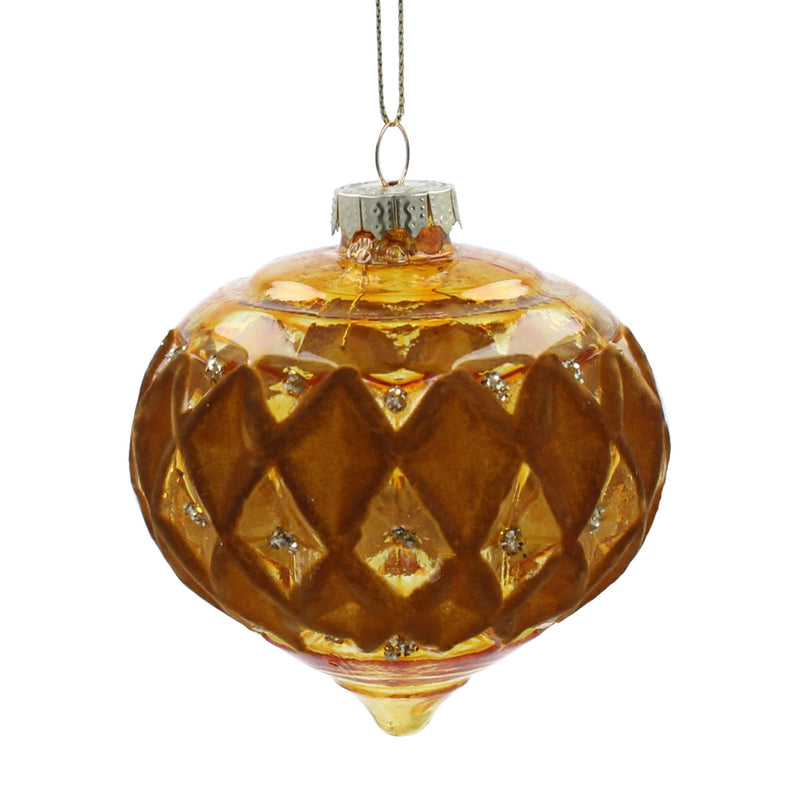 Gold Faceted Glass Ogee