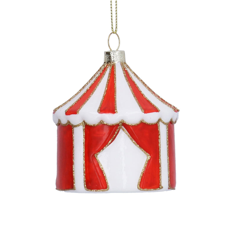Glass Shape Circus Tent Bauble