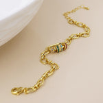 CHROMA LINK BRACELET-FAUX GOLD PLATED