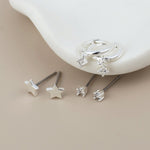 NAT EARRING SET-SILVER PLATED
