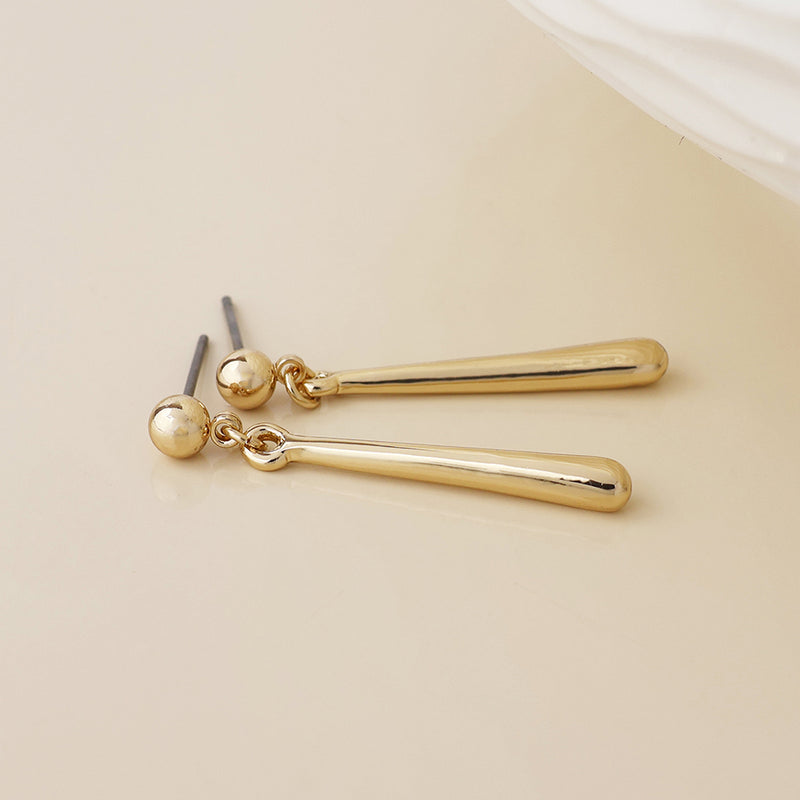 CASSIA PEBBLE DROP EARRINGS-IMITATION GOLD PLATE