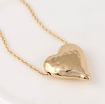 ELARA HEART NECKLACE-IMITATION GOLD PLATE