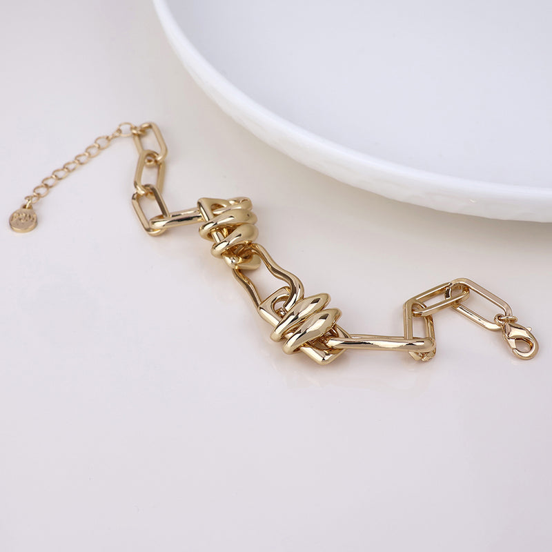 ODYSSEY LINK BRACELET-IMITATION GOLD PLATE