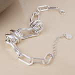 ODYSSEY LINK BRACELET-SILVER PLATE