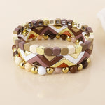 MALLORY MIXED BRACELET STACK - PASTEL/GOLD