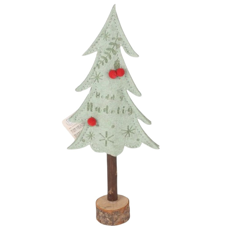 Coeden Ffelt Nadolig Llawen