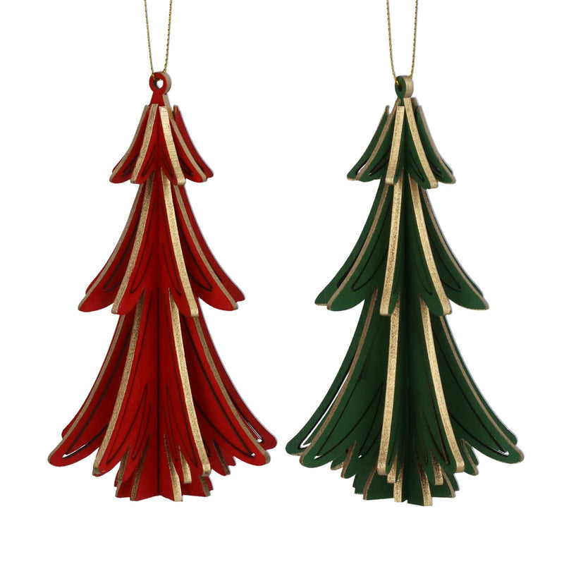 Wooden Hanging Tree Decoration