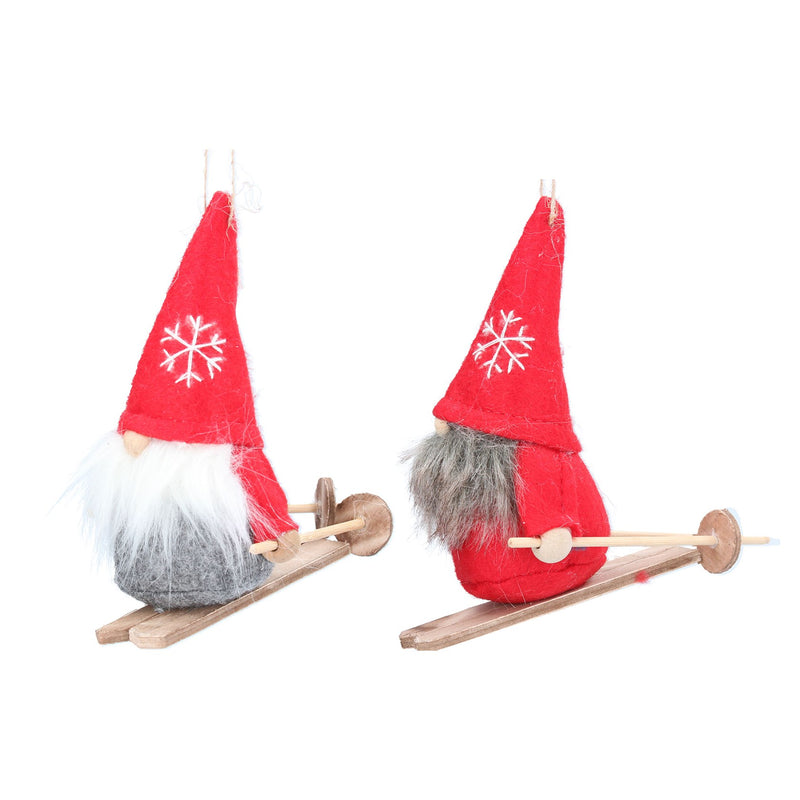 Nordic Santa on Skis Decoration
