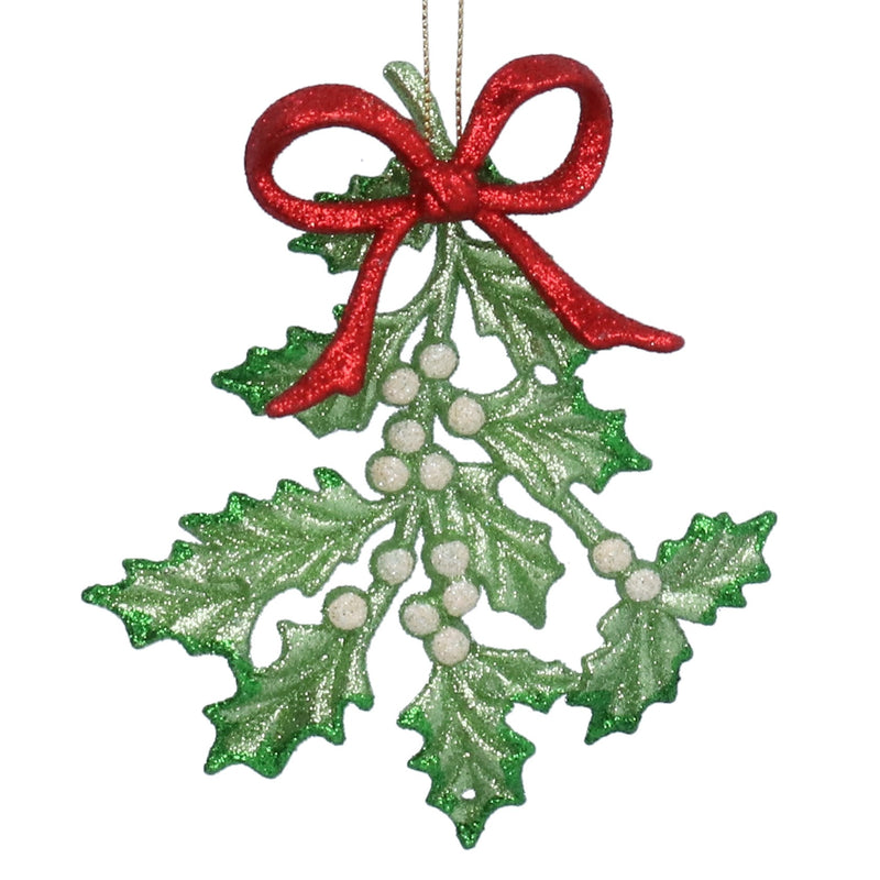 Mistletoe with Red Bow Hanging Decoration