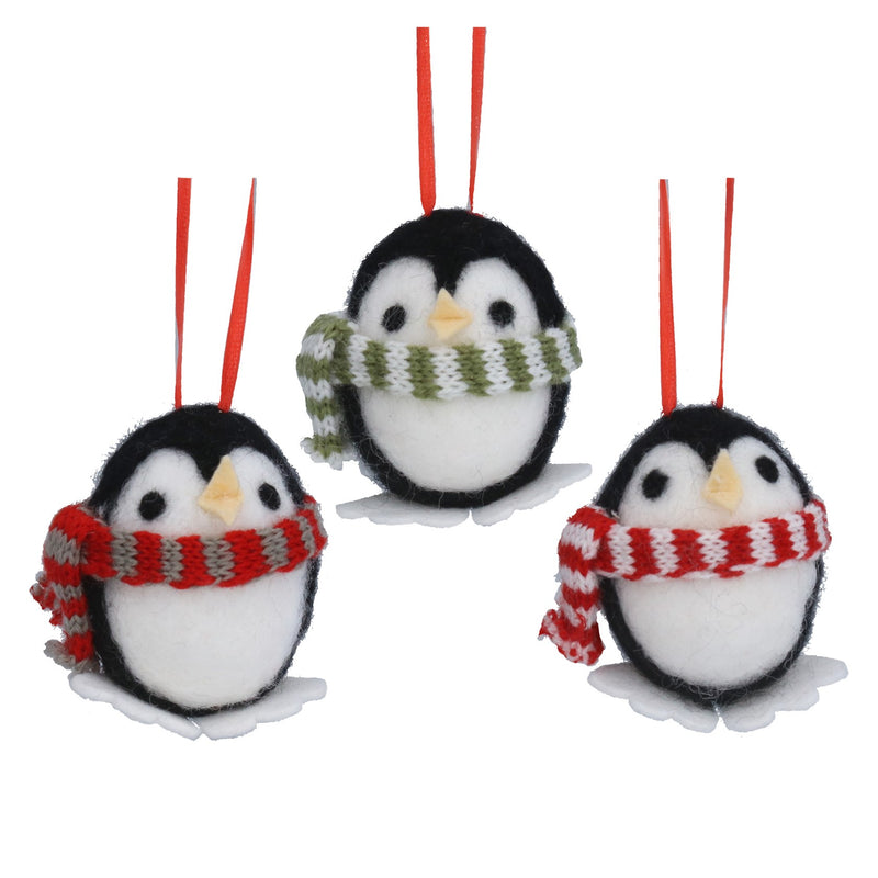 Wool Hanging Penguin Decoration