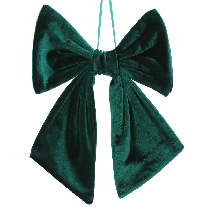 Green Velvet Wired Bow